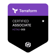 HashiCorp Certified: Terraform Associate (003) badge