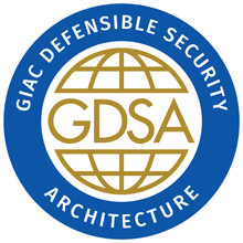 GIAC Defensible Security Architecture (GDSA) badge